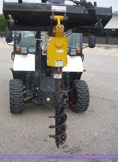 bradley hydralic post hole digger for skid steer|loader mounted post hole digger.